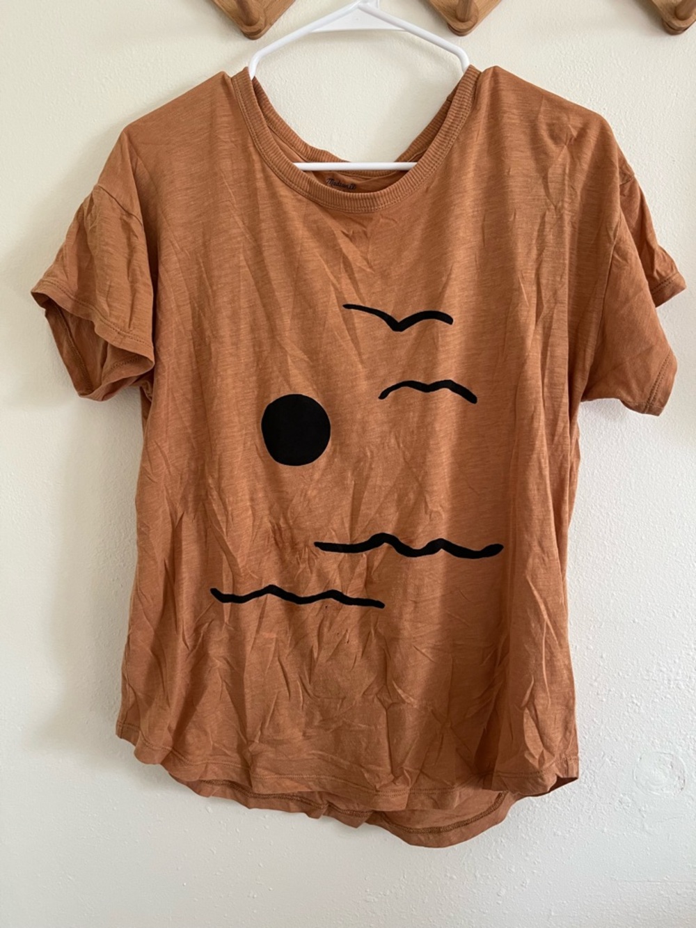 Madewell Rust Orange Graphic Short Sleeve Tee